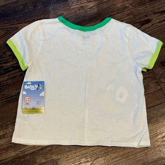 Girls' Disney Bluey St Patrick’s Day Short Sleeve Graphic Casual  T-Shirt Green - Picture 5 of 6